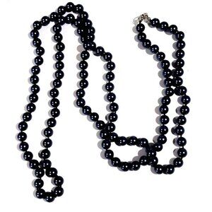 White House Black Market Blue Beaded 54" Long Necklace - Women's Fashion Jewelry